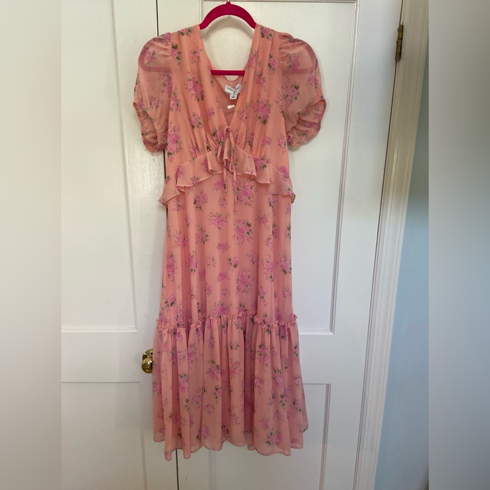 LoveShackFancy (for target) pink floral silk never worn with tags